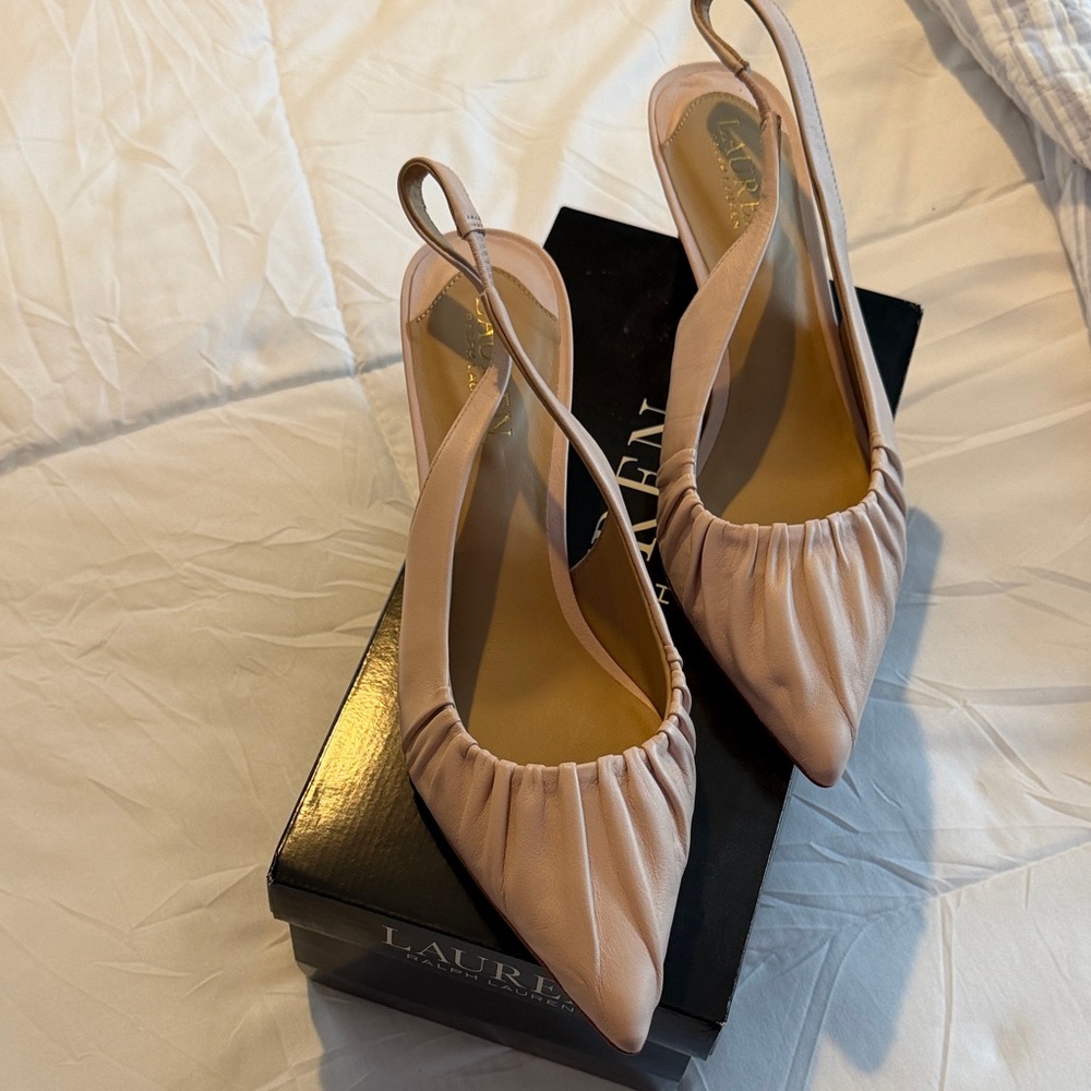 Ralph Lauren Pink Slingback Heels
